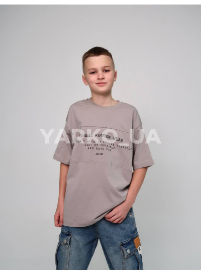 Футболка HAYKIDS літо для хлопців 1272 котон Street сірий 134(р) 