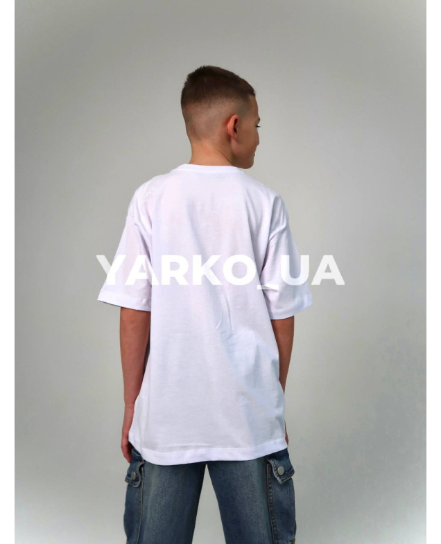 Футболка HAYKIDS літо для хлопців 1272 котон Street білий 116(р)