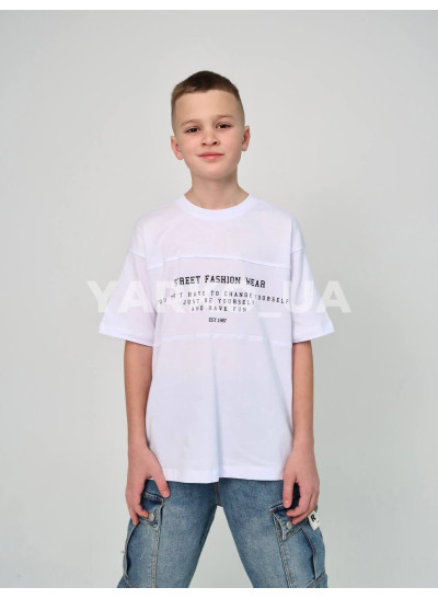 Футболка HAYKIDS літо для хлопців 1272 котон Street білий 116(р)