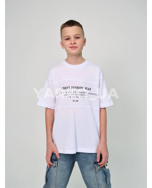 Футболка HAYKIDS літо для хлопців 1272 котон Street білий 116(р)