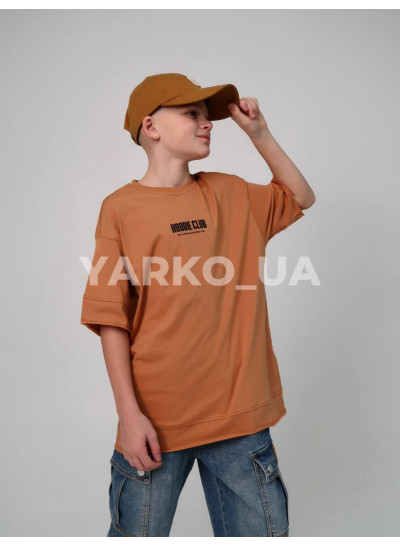 Футболка HAYKIDS літо uni. 1269 котон Hoodie Club цегла 146(р) 