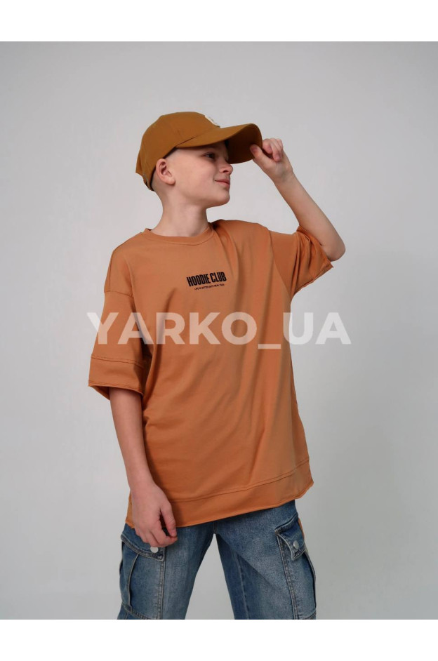 Футболка HAYKIDS літо uni. 1269 котон Hoodie Club цегла 146(р) 
