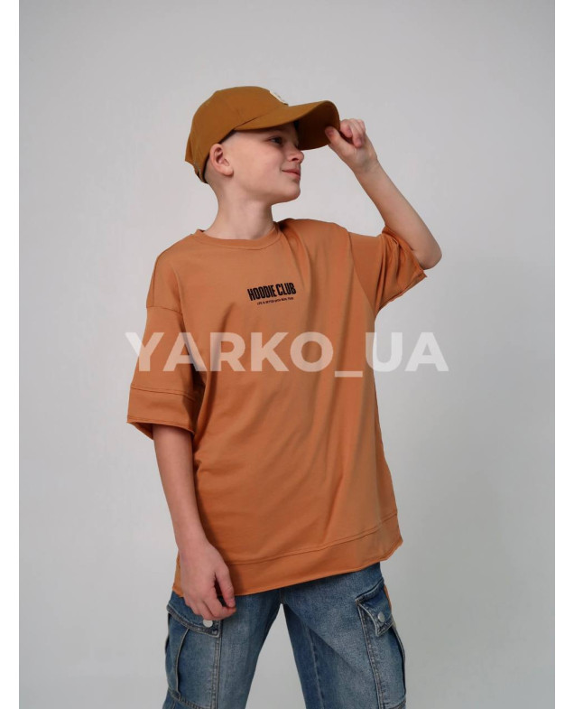 Футболка HAYKIDS літо uni. 1269 котон Hoodie Club цегла 146(р) 