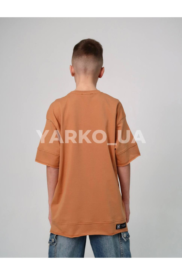 Футболка HAYKIDS літо uni. 1269 котон Hoodie Club цегла 146(р) 