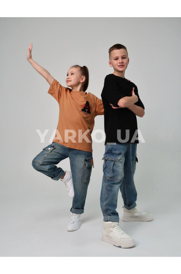Футболка HAYKIDS uni на літо 1274 з котону цегла Atlanta 134(р)