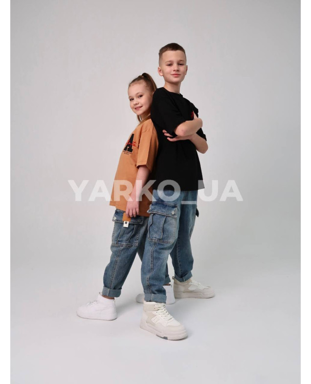 Футболка HAYKIDS uni на літо 1274 з котону чорна Atlanta 122(р)