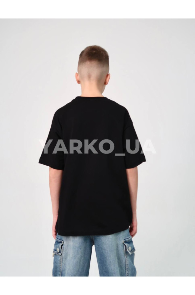 Футболка HAYKIDS uni на літо 1274 з котону чорна Atlanta 122(р)