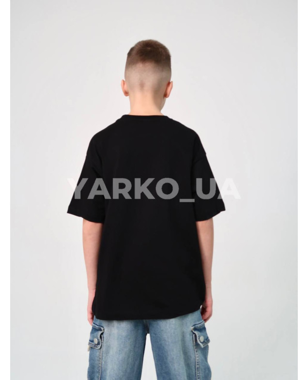 Футболка HAYKIDS uni на літо 1274 з котону чорна Atlanta 122(р)