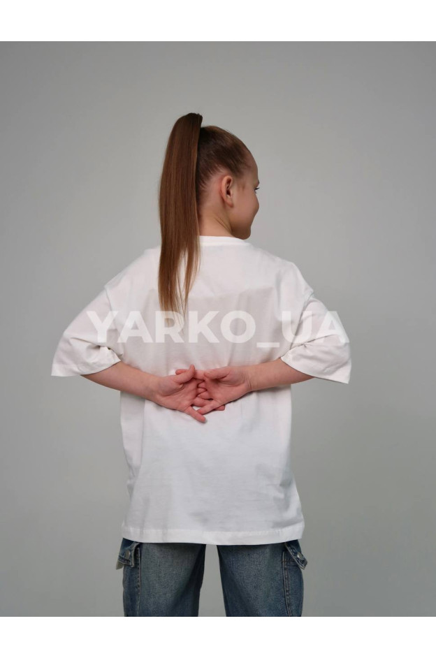 Футболка HAYKIDS uni на літо 1274 з котону біла Atlanta 122(р)