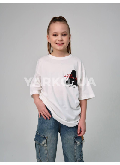 Футболка HAYKIDS uni на літо 1274 з котону біла Atlanta 122(р)