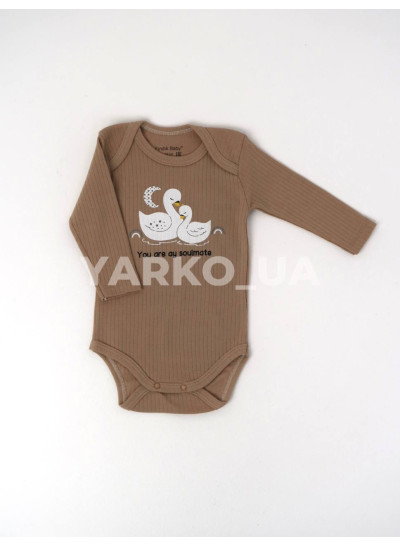 Боді Findik Baby весна-осінь uni. 11749 котон soulmate лебеді капучіно 68(р) 