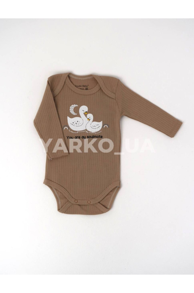Боді Findik Baby весна-осінь uni. 11749 котон soulmate лебеді капучіно 68(р) 