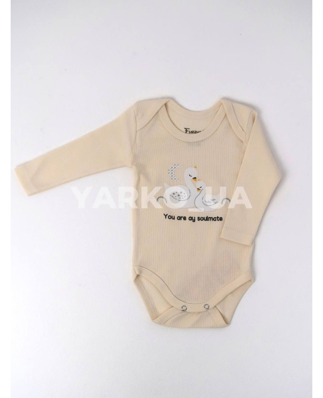 Боді Findik Baby весна-осінь uni. 11749 котон soulmate лебеді молочний 80(р) 