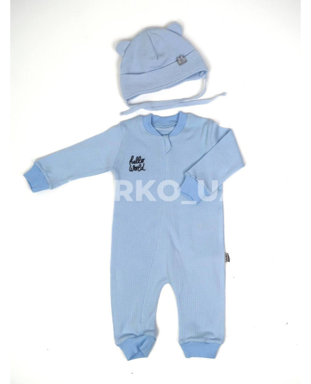 Чоловічок Puan Baby весна-осінь хлоп. 6868 котон World блакитний 56(р)