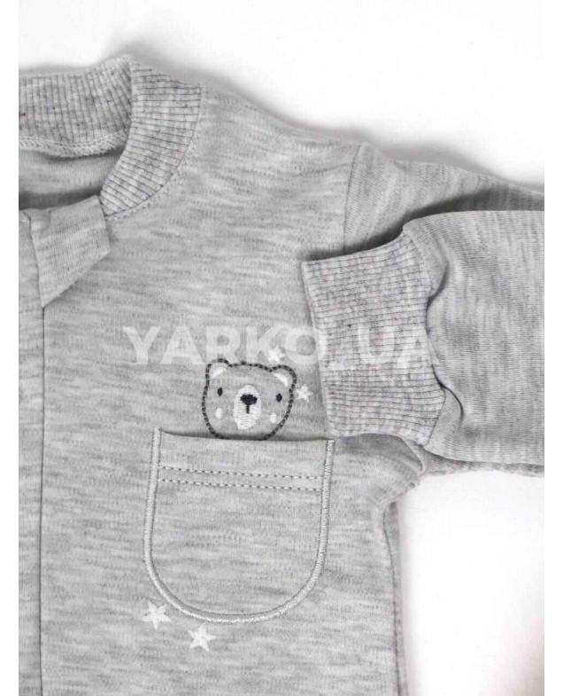 Чоловічок Puan Baby uni весна/осінь 6632 котон вишивка ведмежа з кишенькою 62(р)