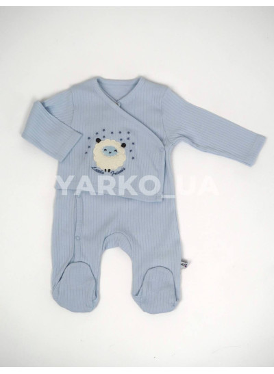 Чоловічок Neo Baby для хлопчиків весна/осінь 13236 з котону блакитний ягнятко 52-56(р)