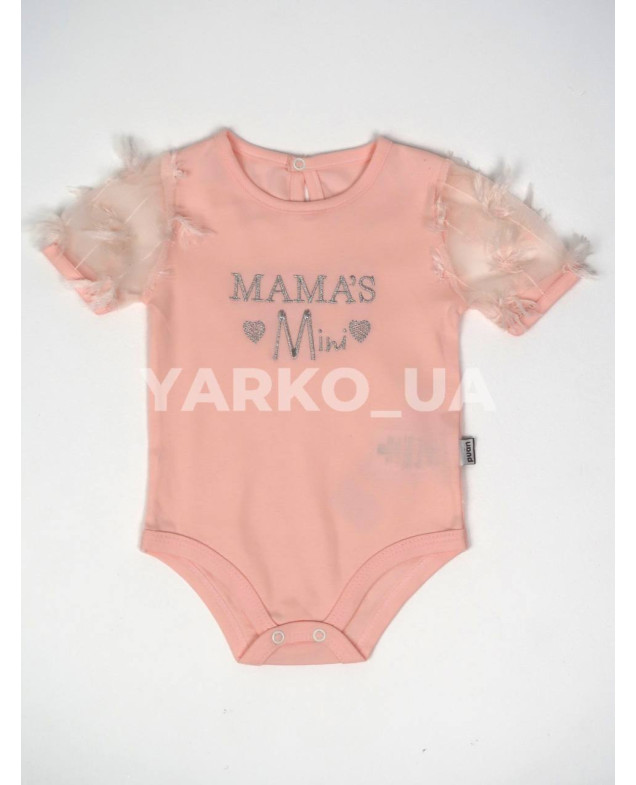 Костюм-двійка Puan Baby для дівчат на літо 6917 з котону персиковий Mini зі спідничкою 68(р)