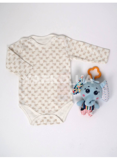 Боді BIPBABY весна-осінь uni. 712011 котон стрілець молочний 74(р)