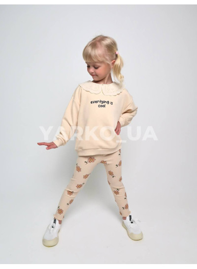 Костюм SMILE для дівчат весна/осінь 23282 котон карамель Cool комірець 104(р)