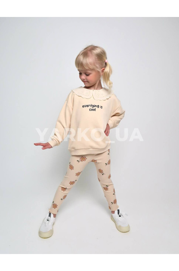 Костюм SMILE для дівчат весна/осінь 23282 котон карамель Cool комірець 104(р)