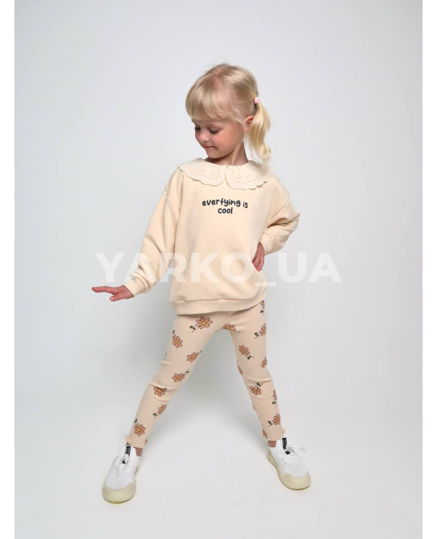 Костюм SMILE для дівчат весна/осінь 23282 котон карамель Cool комірець 104(р)