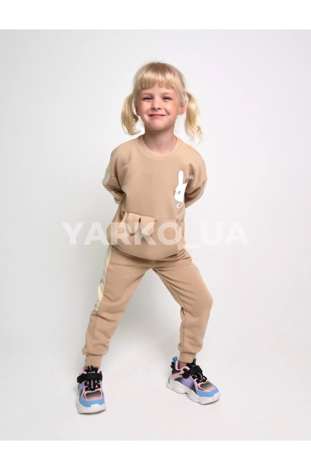 Костюм SMILE для дівчат весна/осінь 23304 котон беж cutie 3D вушка 98(р)