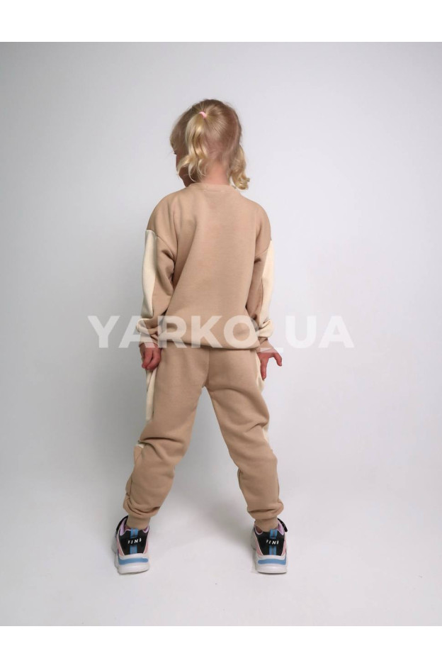 Костюм SMILE для дівчат весна/осінь 23304 котон беж cutie 3D вушка 98(р)