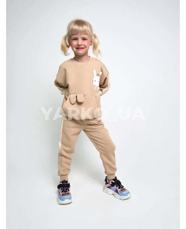 Костюм SMILE для дівчат весна/осінь 23304 котон беж cutie 3D вушка 98(р)