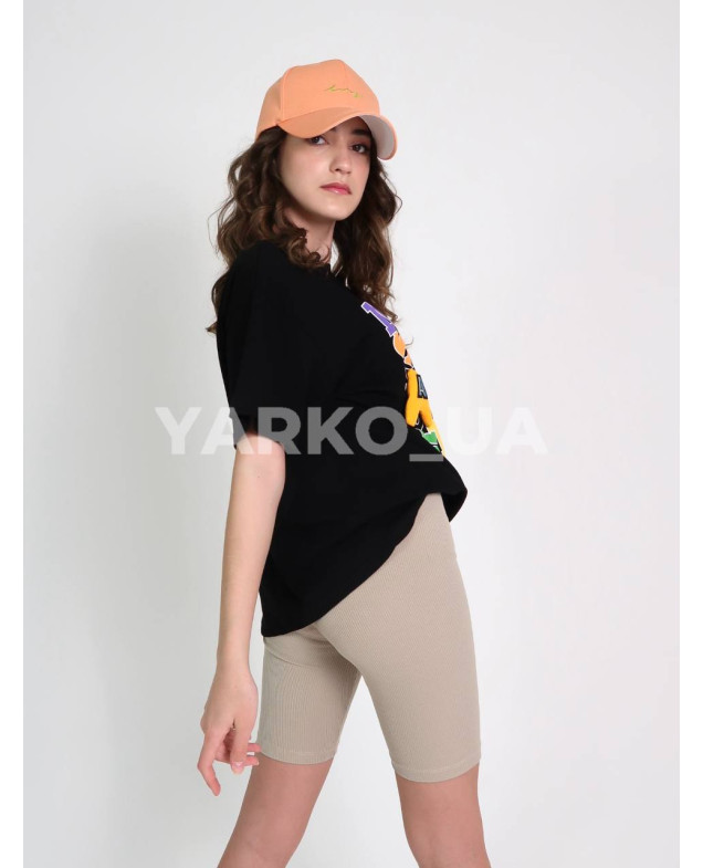 Велотреки Viollen для дівчат на літо 1259 п/е бежевий рубчик Elongated 128(р)