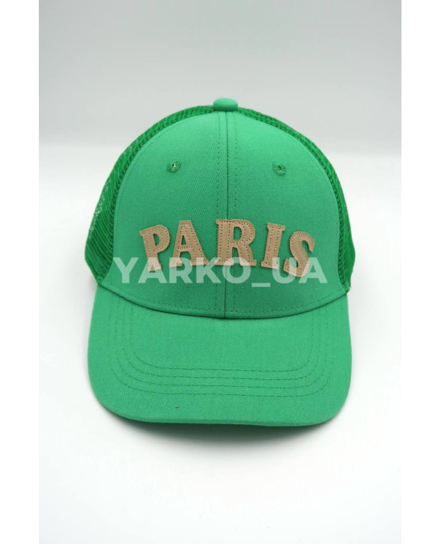 Бейсболка Makko uni на літо 4124 котон/сітка зелений Paris 50-52(р)