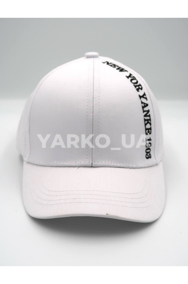 Бейсболка Makko для хлопчиків на літо NB164 котон білий перфорація Yanke 1903 52-54(р)