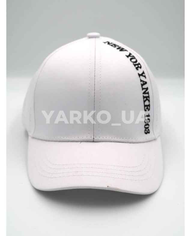 Бейсболка Makko для хлопчиків на літо NB164 котон білий перфорація Yanke 1903 52-54(р)