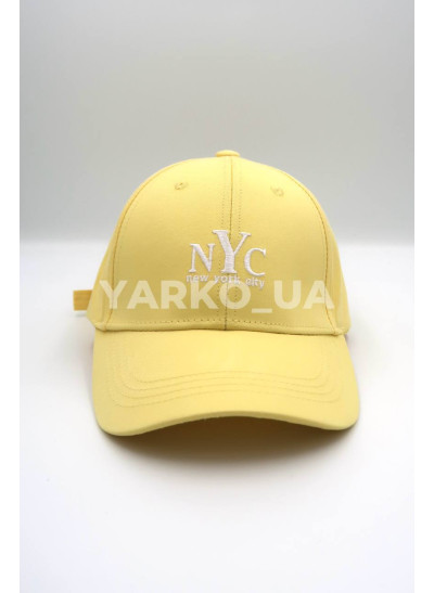 Бейсболка Makko для дівчат весна/осінь, літо N0159 котон жовтий NYC 54-56(р)