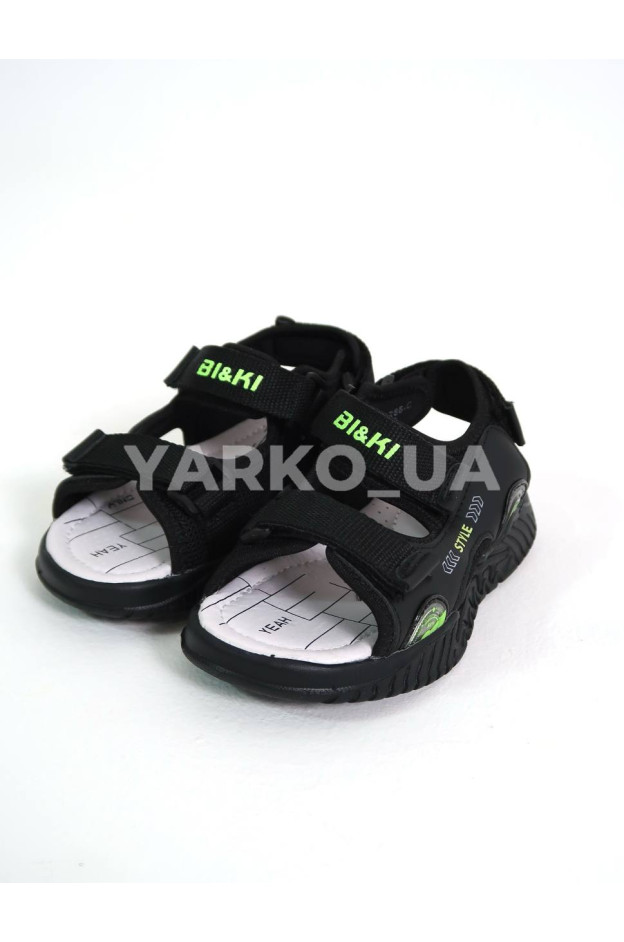 Босоніжки BI&KI для хлопчиків на літо B01286-C екошкіра чорний Style 29(р)