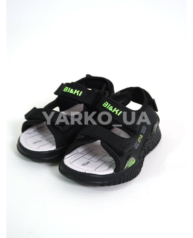 Босоніжки BI&KI для хлопчиків на літо B01286-C екошкіра чорний Style 29(р)