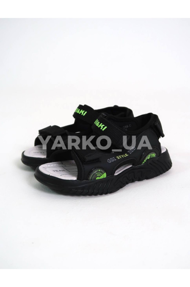 Босоніжки BI&KI для хлопчиків на літо B01286-C екошкіра чорний Style 29(р)