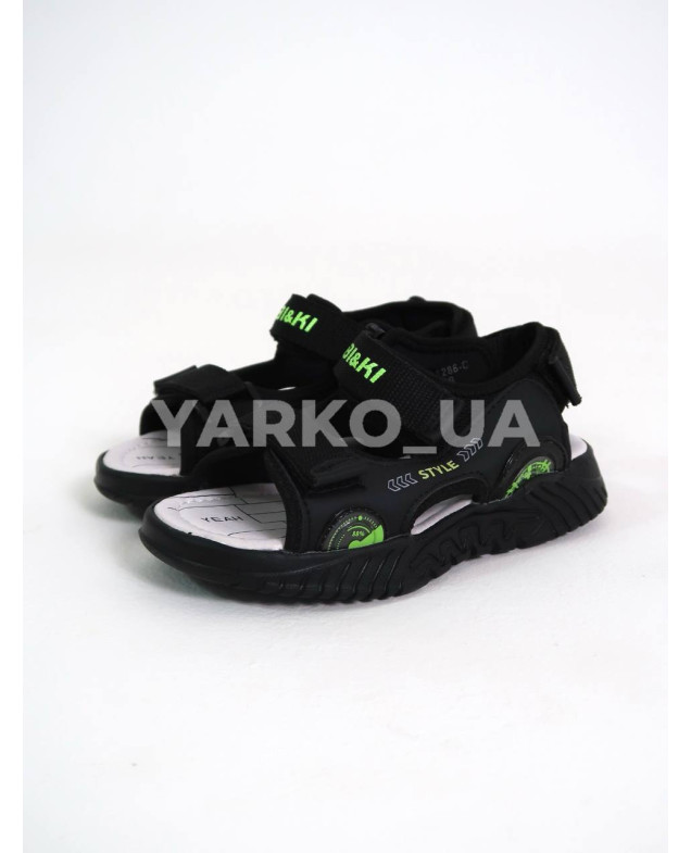 Босоніжки BI&KI для хлопчиків на літо B01286-C екошкіра чорний Style 29(р)