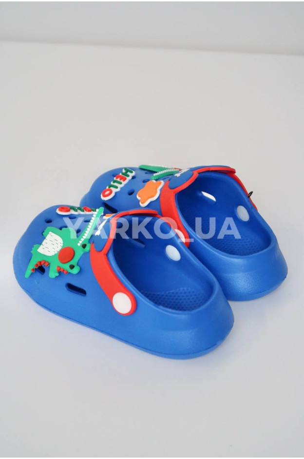 Крокси для хлопчиків на літо A9109 EVA синій Smiley 24(р)