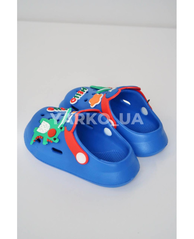 Крокси для хлопчиків на літо A9109 EVA синій Smiley 24(р)