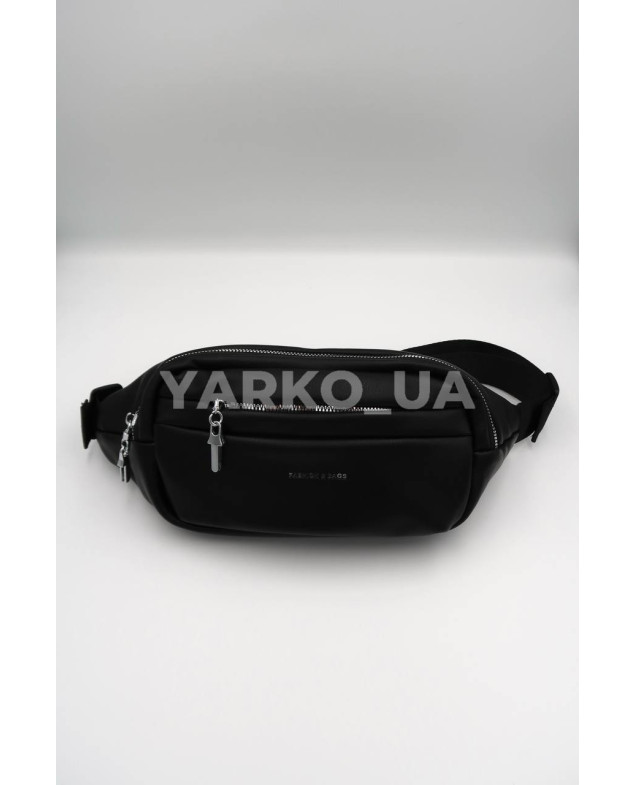 Сумка-бананка для дівчат 996385 екошкіра чорний Fashion 27 х 15 х 7 (р)