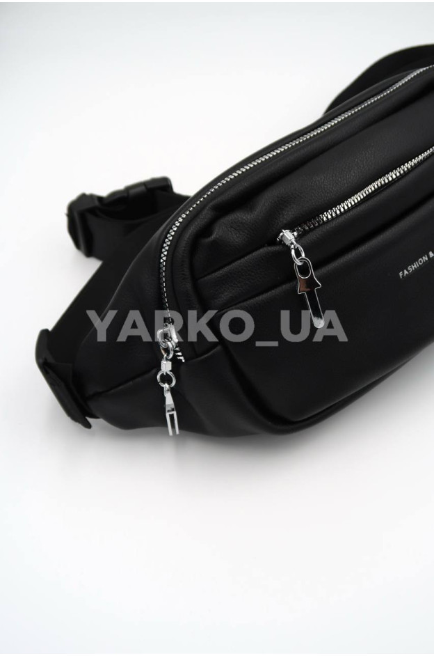 Сумка-бананка для дівчат 996385 екошкіра чорний Fashion 27 х 15 х 7 (р)