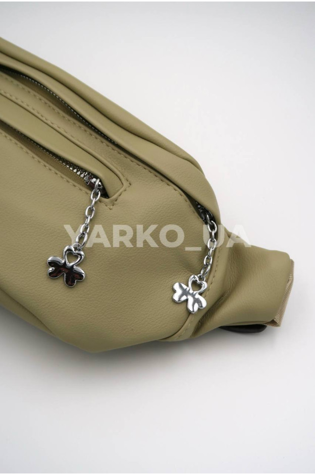 Сумка-бананка для дівчат 996385 екошкіра оливковий Fashion 27 х 15 х 7 (р)