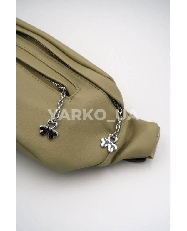 Сумка-бананка для дівчат 996385 екошкіра оливковий Fashion 27 х 15 х 7 (р)
