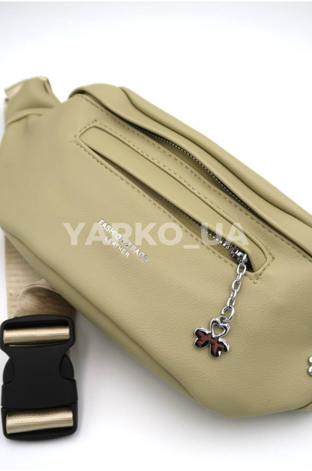 Сумка-бананка для дівчат 996385 екошкіра оливковий Fashion 27 х 15 х 7 (р)