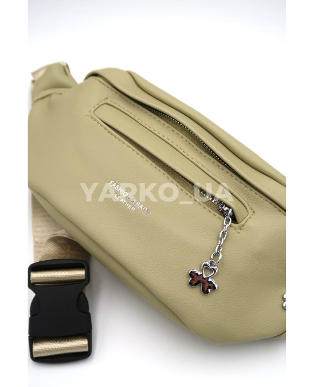 Сумка-бананка для дівчат 996385 екошкіра оливковий Fashion 27 х 15 х 7 (р)