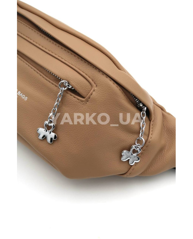 Сумка-бананка для дівчат 996385 екошкіра бежевий Fashion 27 х 15 х 7 (р)
