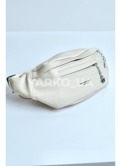 Сумка-бананка для дівчаток на кожен день 996386 екошкіра кремовий Fashion leather 25 х 10 х 9 см