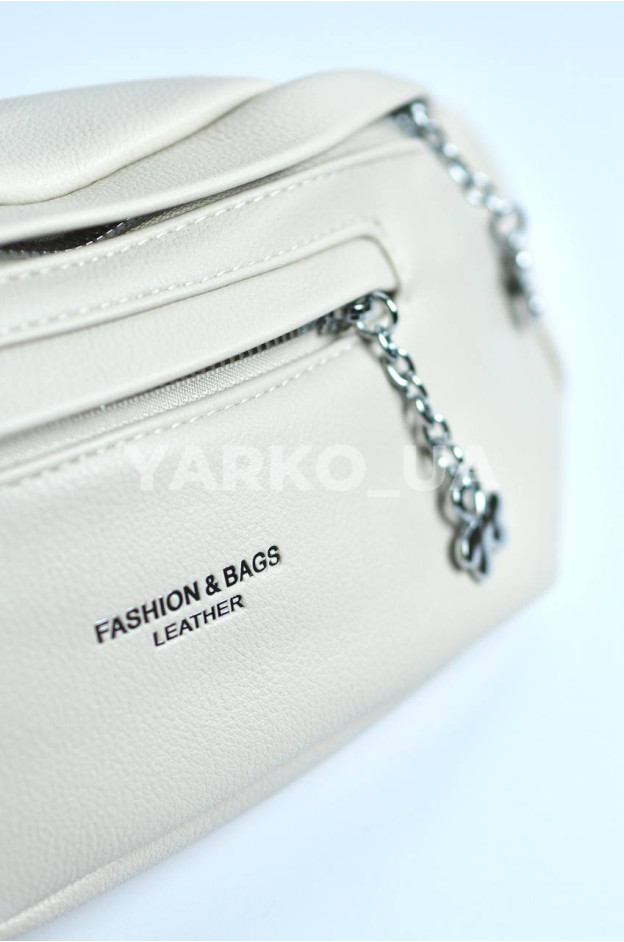 Сумка-бананка для дівчаток на кожен день 996386 екошкіра кремовий Fashion leather 25 х 10 х 9 см