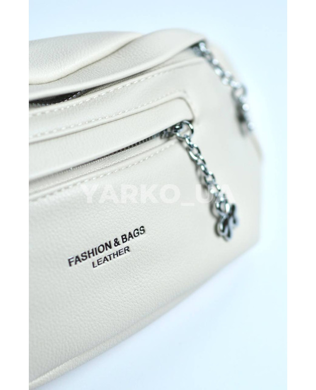 Сумка-бананка для дівчаток на кожен день 996386 екошкіра кремовий Fashion leather 25 х 10 х 9 см