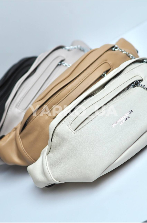 Сумка-бананка для дівчаток на кожен день 996386 екошкіра бежевий Fashion leather 25 х 10 х 9 см